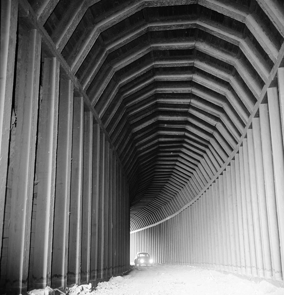 Hoover Dam Construction Railroad Tunnel 1 [October 1962 (track removed)] Cliff Segerblom